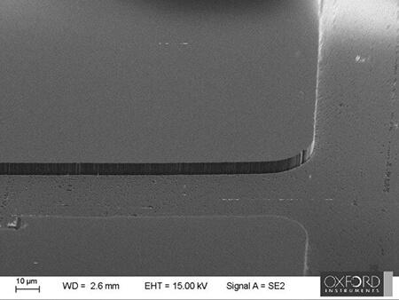 Deep diamond feature etched using Inductively Couple Plasma – Reactive Ion Etch (ICP-RIE)